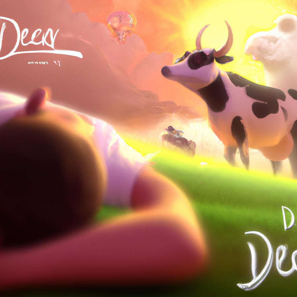Imagem de capa do post "Descubra o Que Significa Sonhar com Vaca!". com um desenho digital