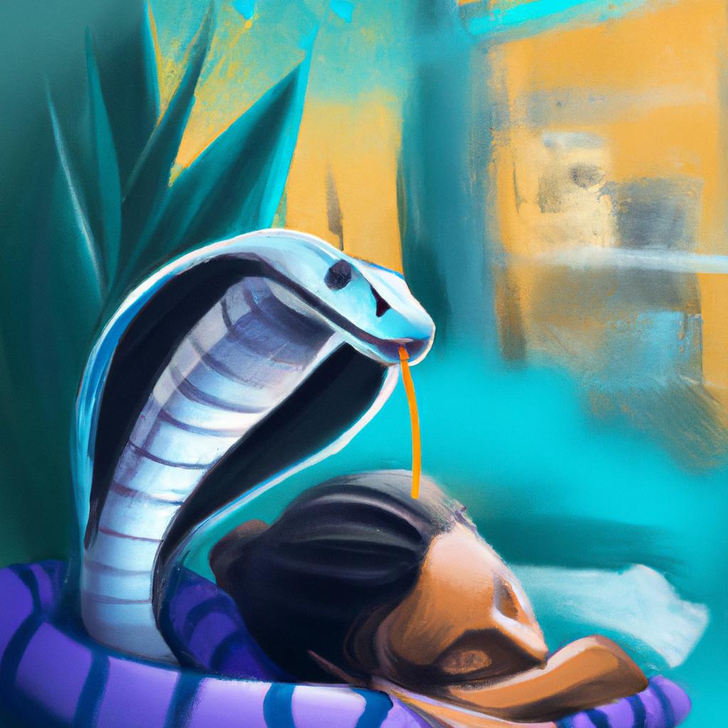 Imagem de capa do post "Descubra o Significado de Sonhar Com Cobra: Veja Aqui!" com um desenho digital
