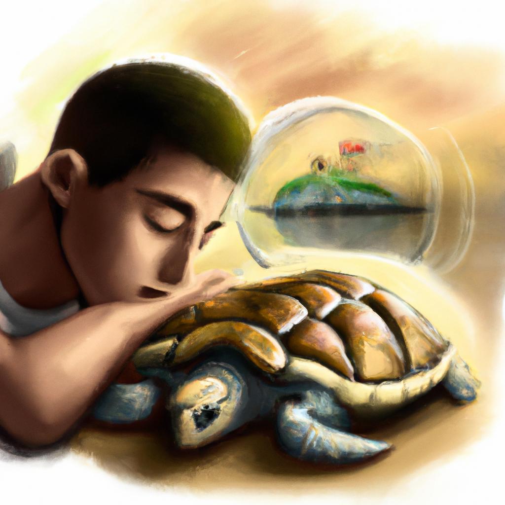Imagem de capa do post "Descubra o Que Significa Sonhar com Jabuti: Surpreenda-se!" com um desenho digital