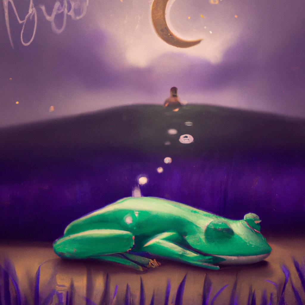 Imagem de capa do post "Descubra o Significado de Sonhar com Sapo: Desvendando os Mistérios dos Sonhos" com um desenho digital