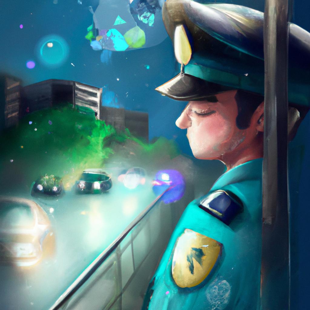 Imagem de capa do post "Descubra o que Significa Sonhar com Polícia: Saiba Agora!" com um desenho digital