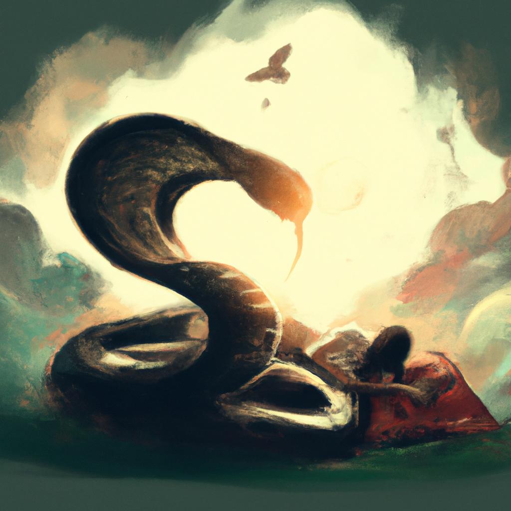 Imagem de capa do post Descubra o Significado de Sonhar com Cobra! com um desenho digital