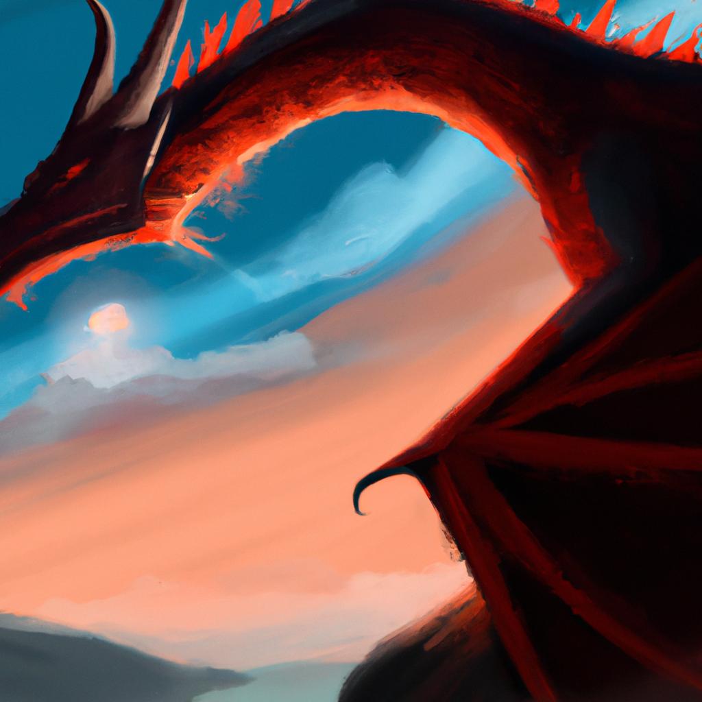 Imagem de capa do post "Descubra o Significado de Sonhar com Dragão: Siga para o Desvendar!" com um desenho digital