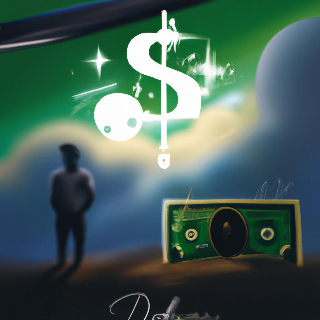 Imagem de capa do post "Descubra o Que Significa Sonhar com Muito Dinheiro!" com um desenho digital