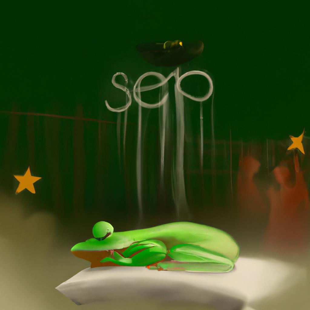 Imagem de capa do post "Sonhar Com Sapo Verde: O Que Significa? Descubra Aqui!" com um desenho digital