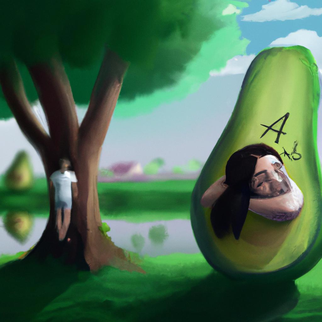 Imagem de capa do post "Descubra o Surpreendente Significado de Sonhar com Abacate!" com um desenho digital