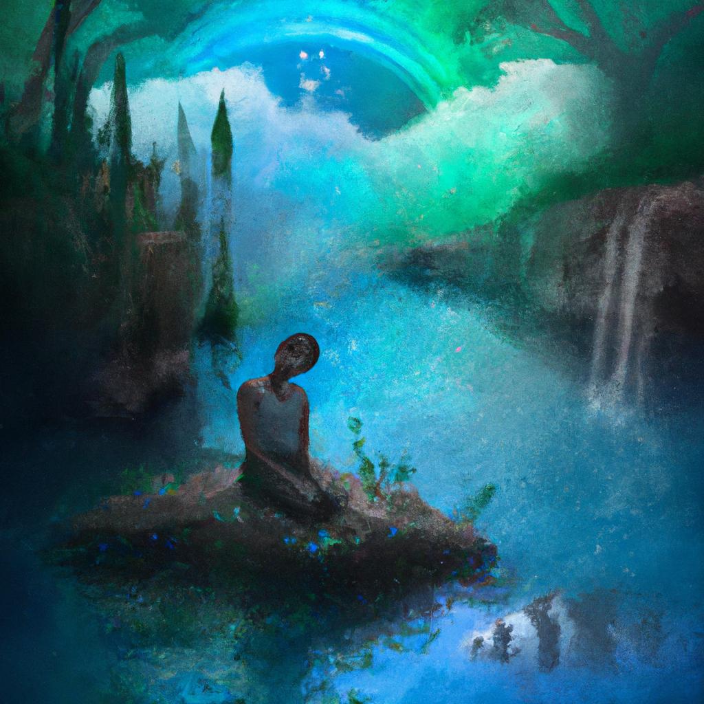 Imagem de capa do post Descubra o Significado de Sonhar com Água Azul Cristalina com um desenho digital