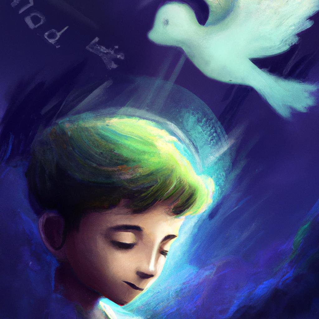 Imagem de capa do post "Descubra o Significado de Sonhar com Anjos: Uma Visão Celestial!" com um desenho digital