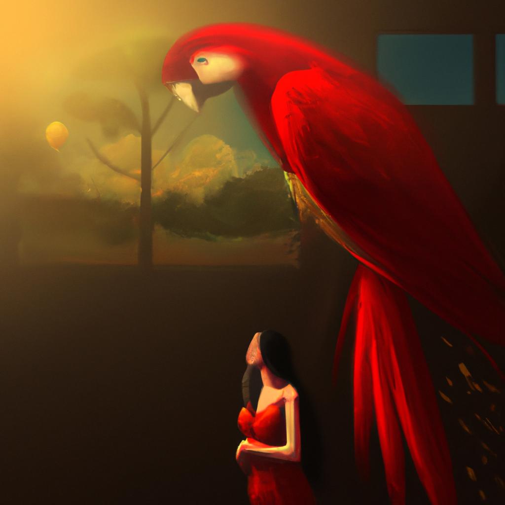 Imagem de capa do post Descubra o Significado de Sonhar com Arara Vermelha! com um desenho digital