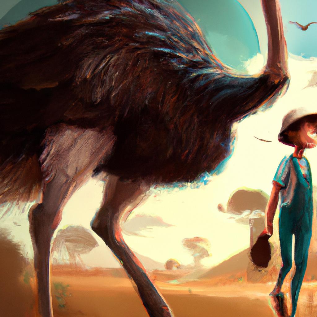 Imagem de capa do post Descubra o Significado de Sonhar com Avestruz! com um desenho digital