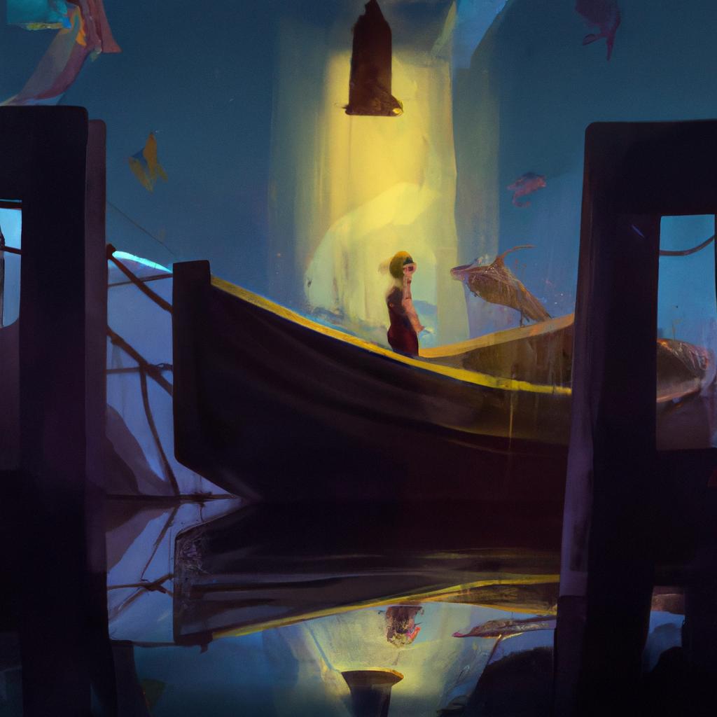 Imagem de capa do post "Descubra o Significado de Sonhar com Barco: Uma Viagem Reveladora!" com um desenho digital