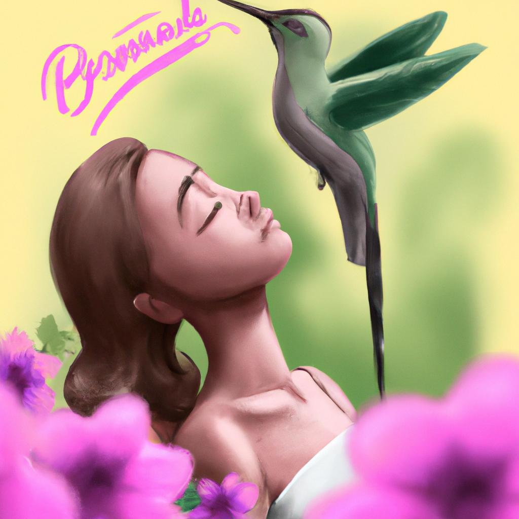 Imagem de capa do post "Descubra o Significado de Sonhar com Beija-Flor!" com um desenho digital