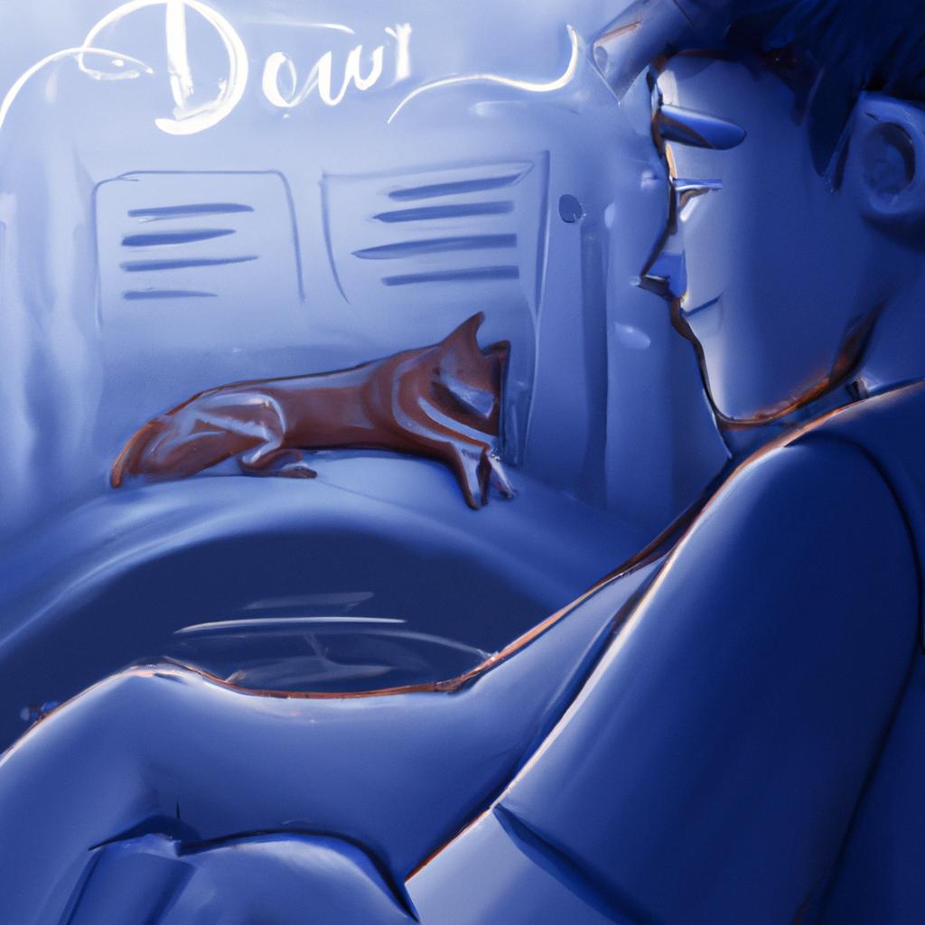 Imagem de capa do post "Descubra o Significado de Sonhar com um Cachorro Falecido” com um desenho digital