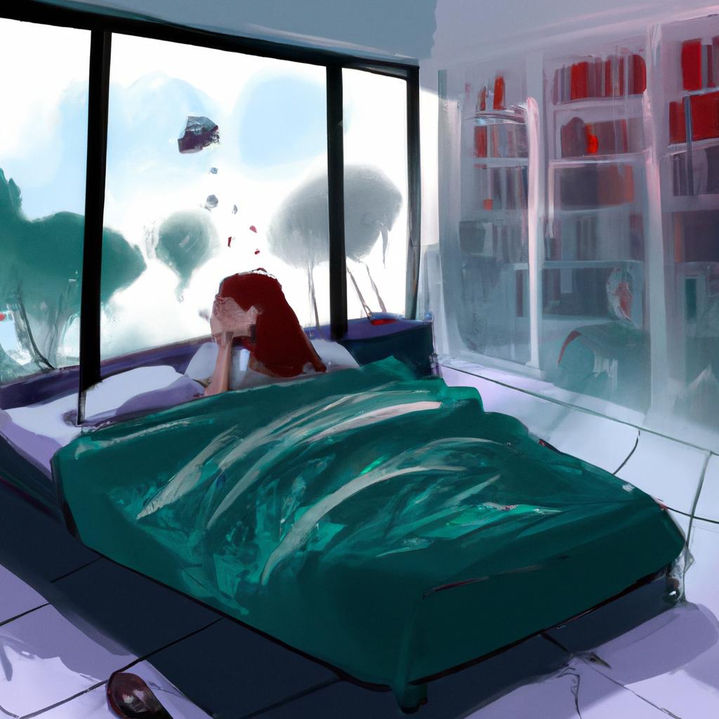 Imagem de capa do post "Descubra o Significado de Sonhar com Cama: Revelações Surpreendentes!" com um desenho digital