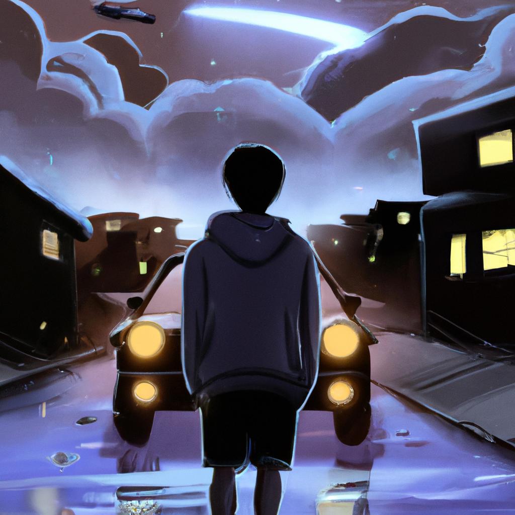 Imagem de capa do post "Descobrindo o Significado de Sonhar com Carro: Surpreenda-se!" com um desenho digital