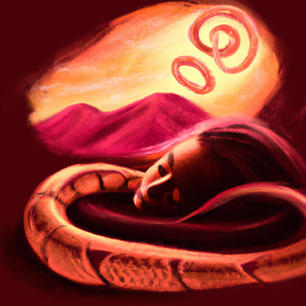 Imagem de capa do post "Descubra o Significado de Sonhar com Cobra Coral!" com um desenho digital