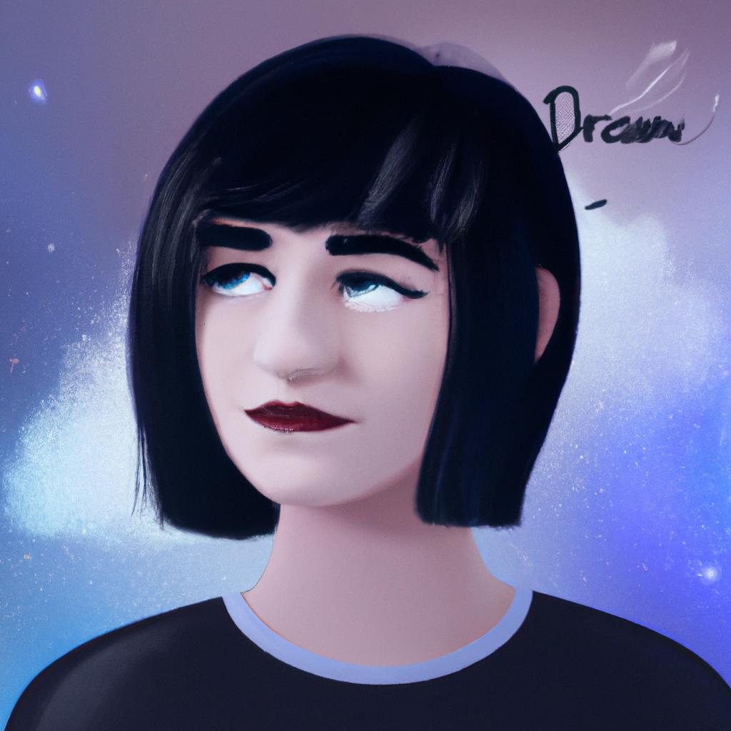 Imagem de capa do post "Descubra o Significado de Sonhar com Franja de Cabelo!" com um desenho digital