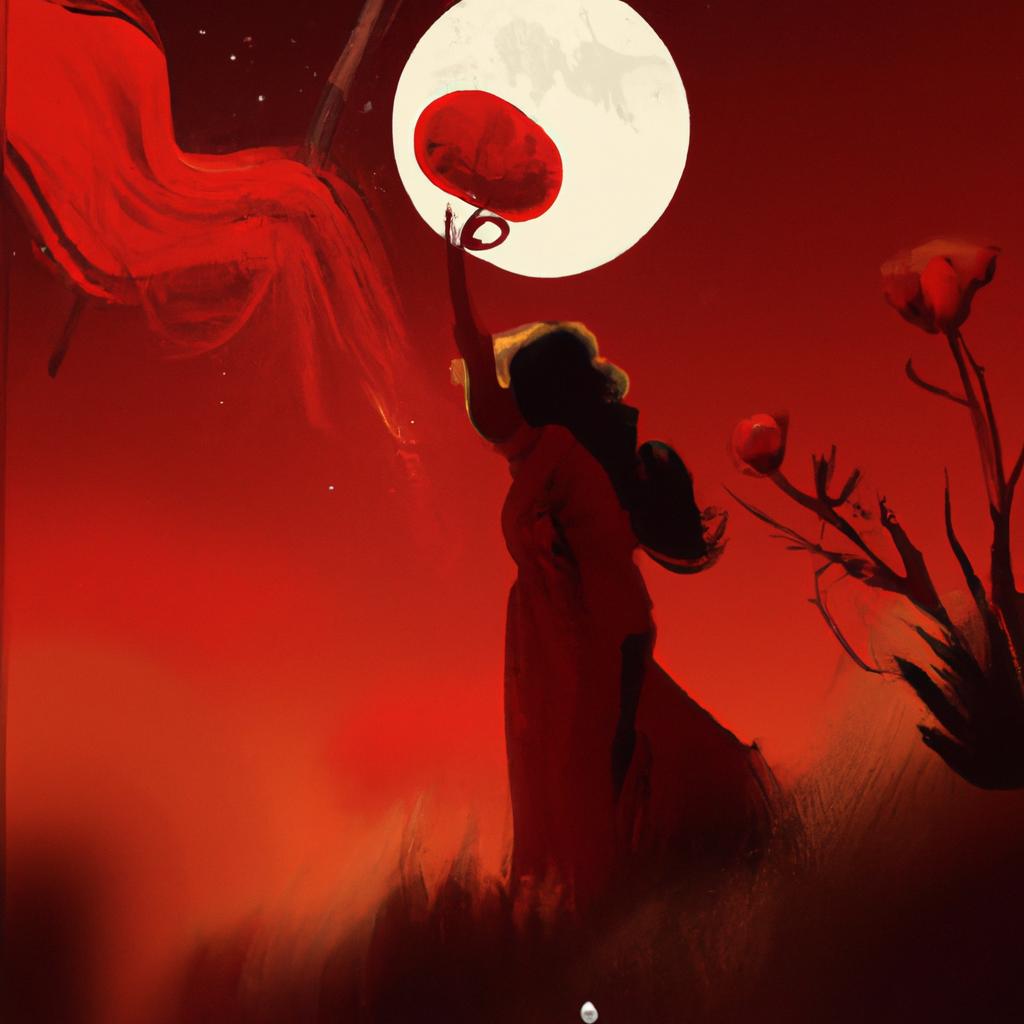 Imagem de capa do post Sonhar com Lua de Sangue: Significados Revelados! com um desenho digital