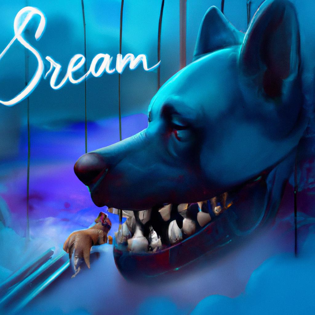 Imagem de capa do post "Descubra o Significado de Sonhar com Mordida de Cachorro!" com um desenho digital