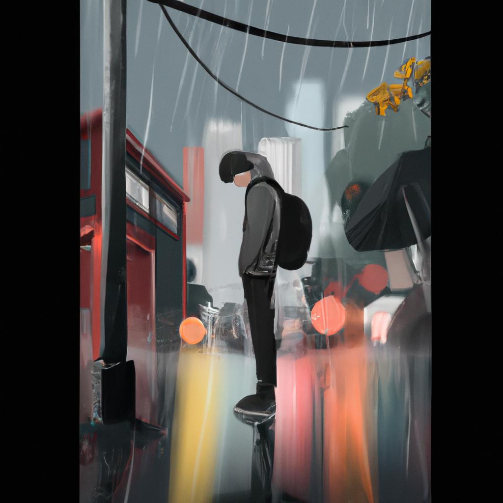 Imagem de capa do post "Significado de Sonhar com Muita Chuva: Descubra o que Significa!" com um desenho digital