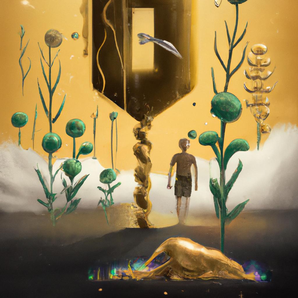 Imagem de capa do post "Descubra o Significado de Sonhar com Ouro: Surpreendentes Revelações!" com um desenho digital