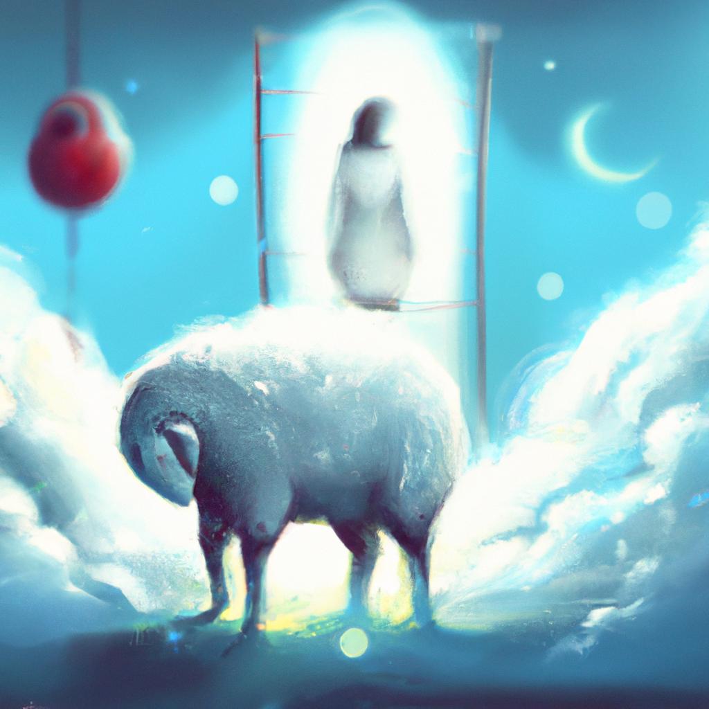 Imagem de capa do post "Descubra o Significado de Sonhar com Ovelha Branca!" com um desenho digital