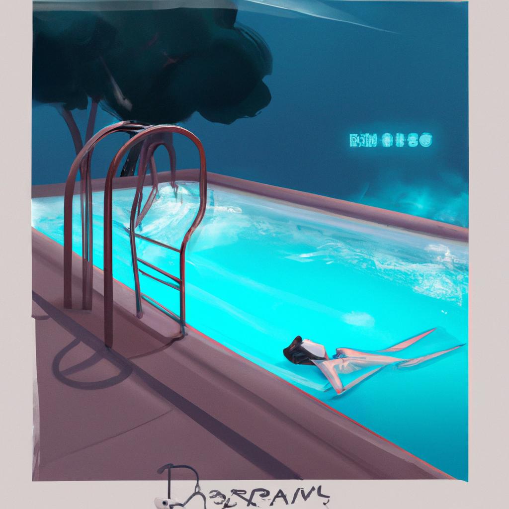Imagem de capa do post "Descubra o Significado de Sonhar com Piscina!" com um desenho digital