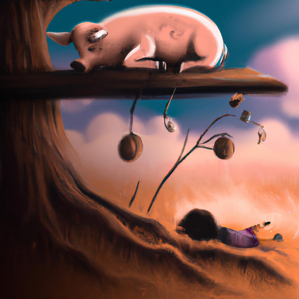 Imagem de capa do post "Descubra o Significado de Sonhar com Porco Morto!" com um desenho digital
