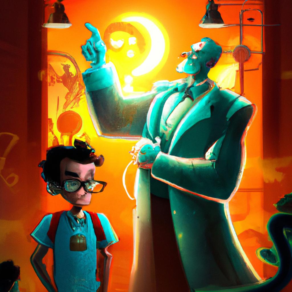 Imagem de capa do post "Descubra o Significado de Sonhar com Professor!" com um desenho digital