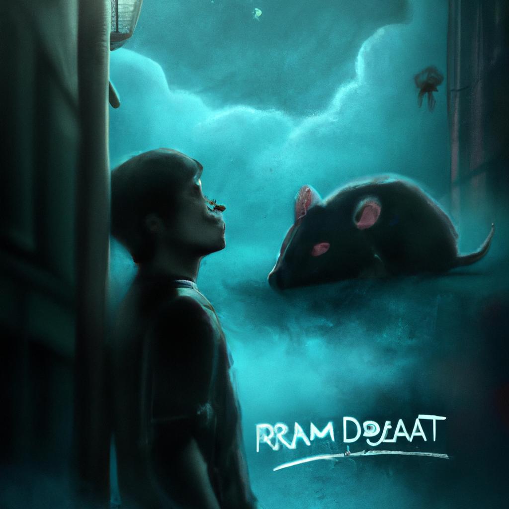Imagem de capa do post "Descubra o Significado de Sonhar com Rato Preto!" com um desenho digital