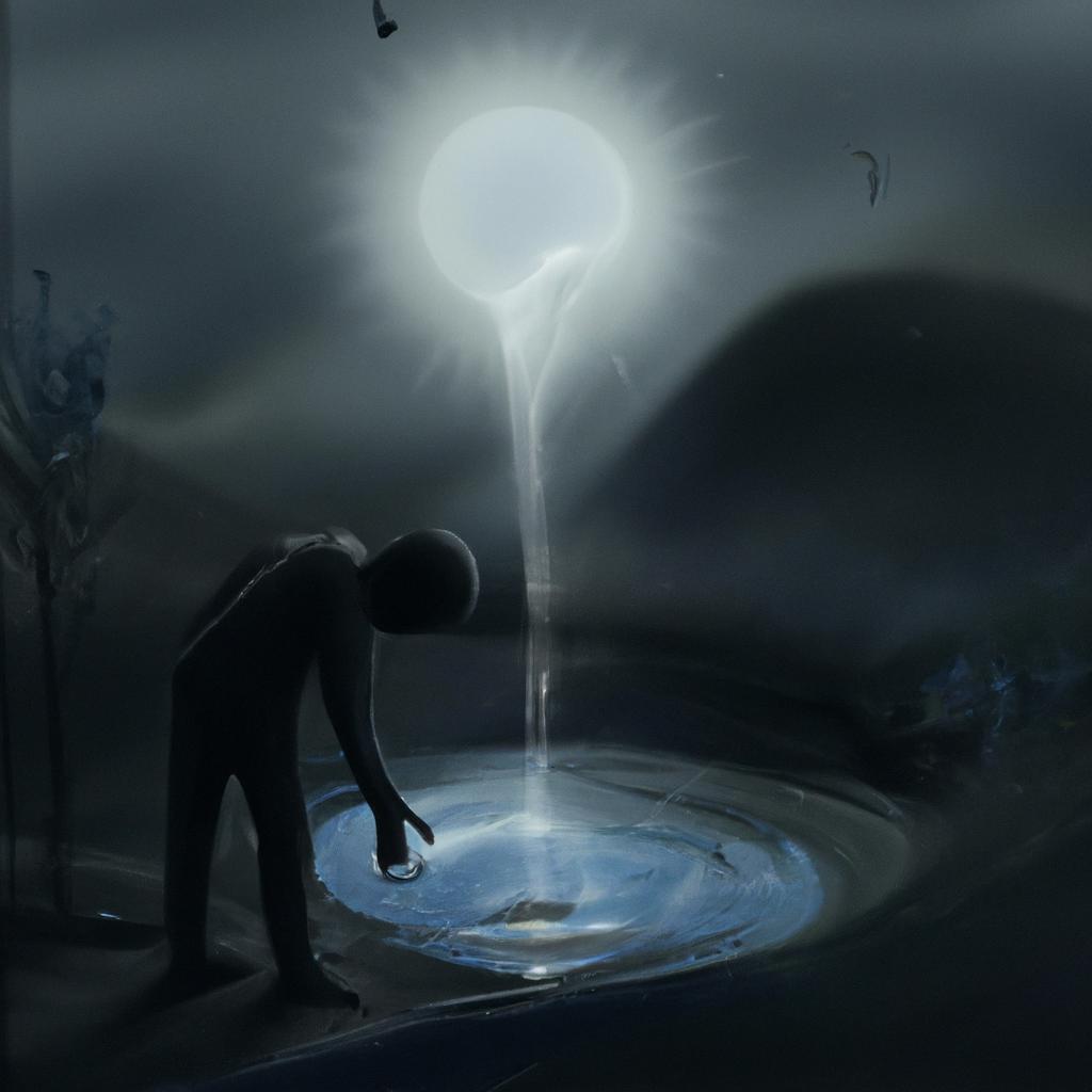 Imagem de capa do post "Descubra o Significado de Sonho com Água Suja!" com um desenho digital