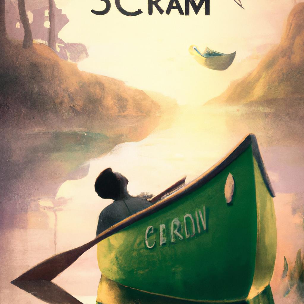 Imagem de capa do post "Descubra o Significado de Sonhar com Canoa!" com um desenho digital