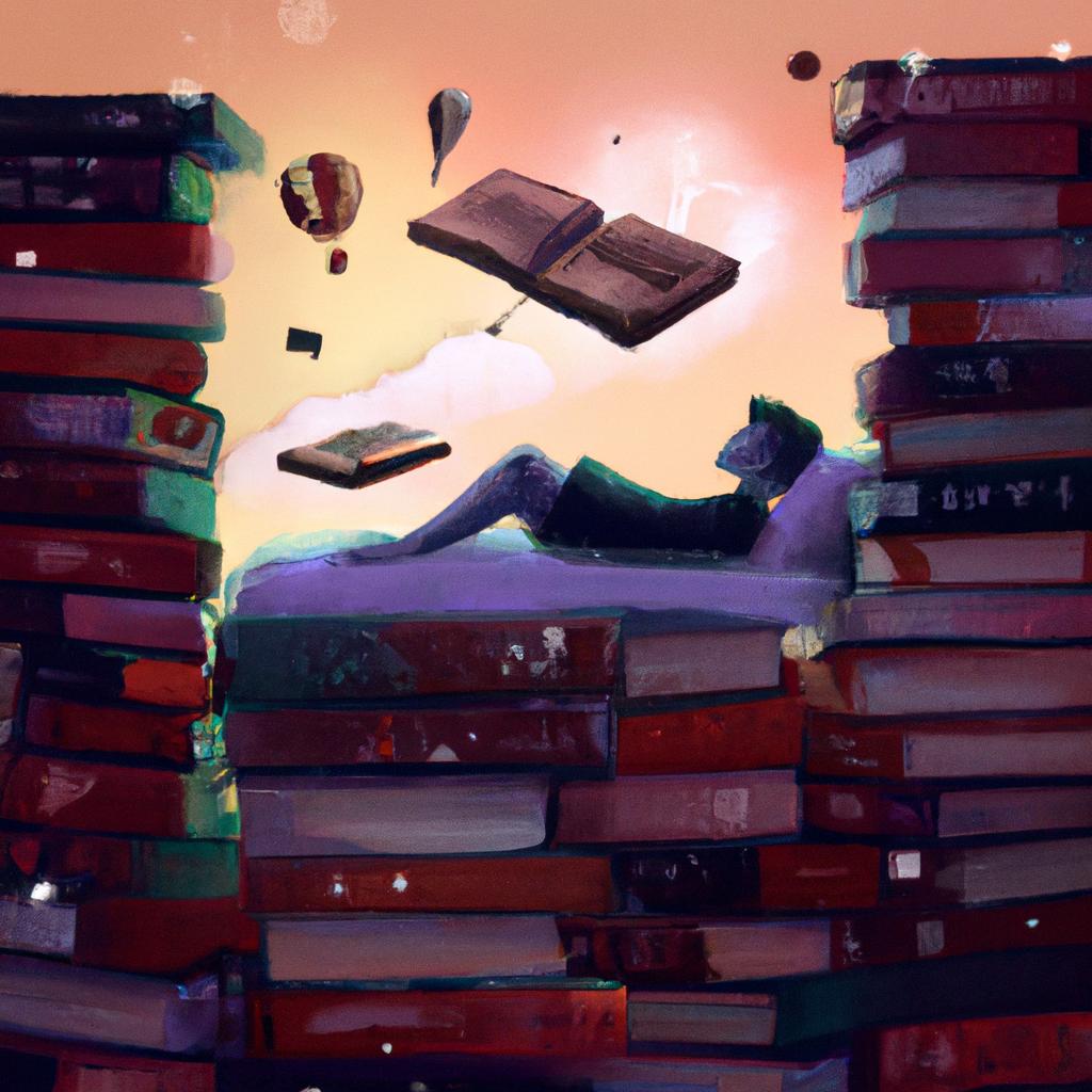 Imagem de capa do post "Significado de Sonhar com Livros: Descubra o que isso Pode Revelar!" com um desenho digital
