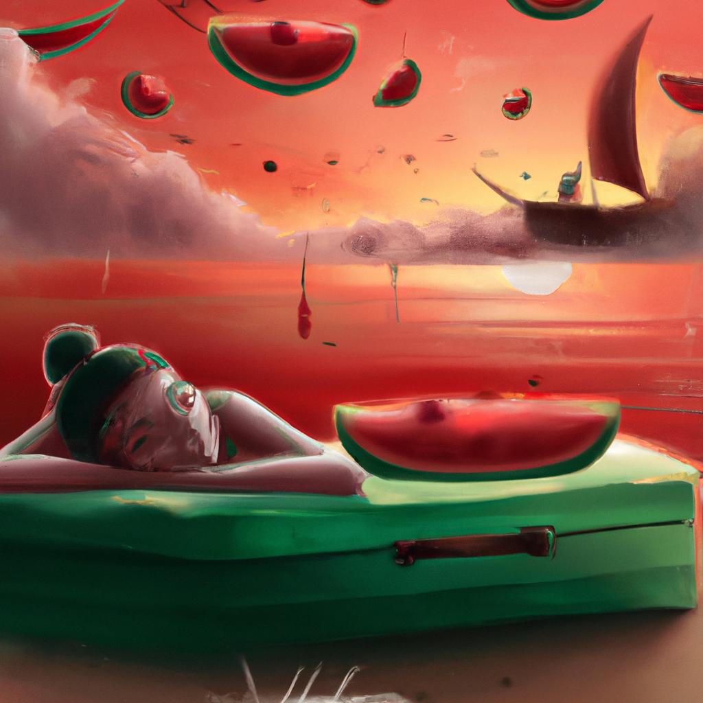 Imagem de capa do post "Sonhar com Melancia: Descubra o Significado Oculto!" com um desenho digital
