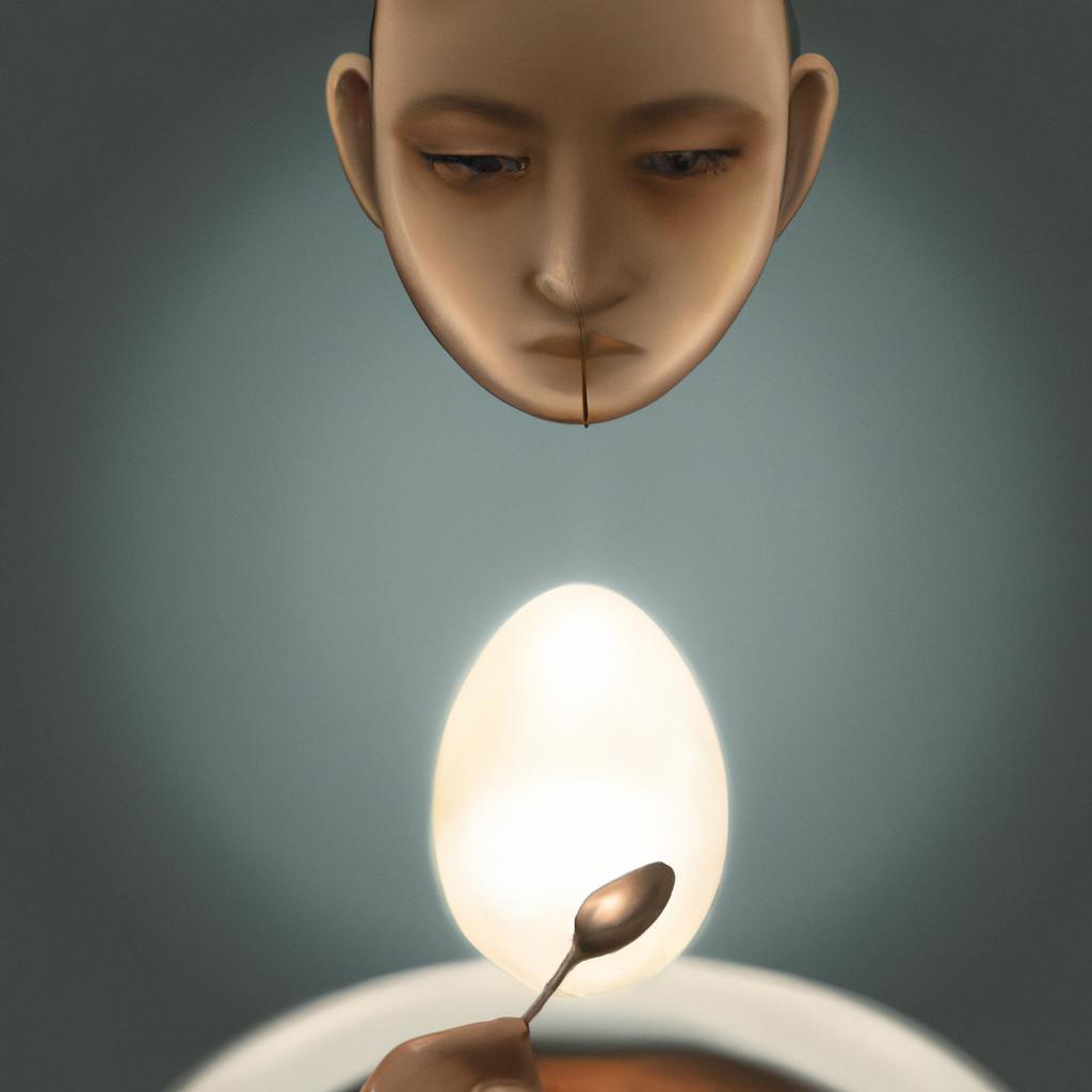 Imagem de capa do post "Descubra o Significado de Sonhar com Ovo Cozido!" com um desenho digital