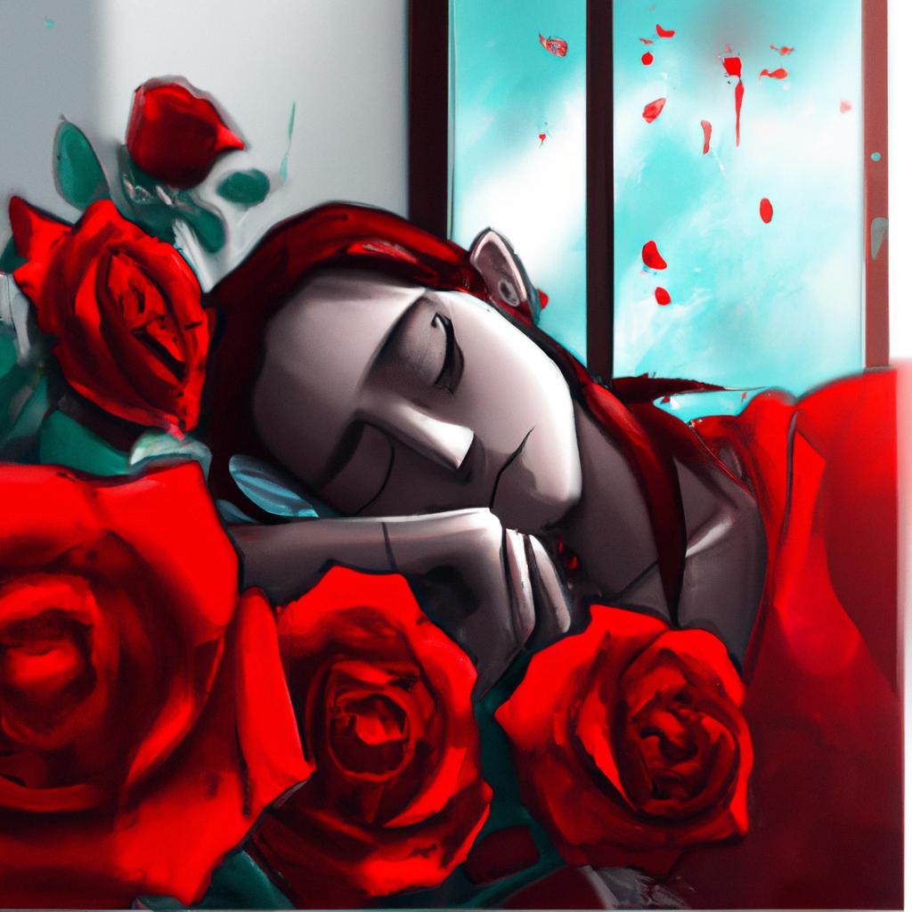 Imagem de capa do post "Significado de Sonhar com Rosas Vermelhas: Descubra o Que isso Significa!" com um desenho digital