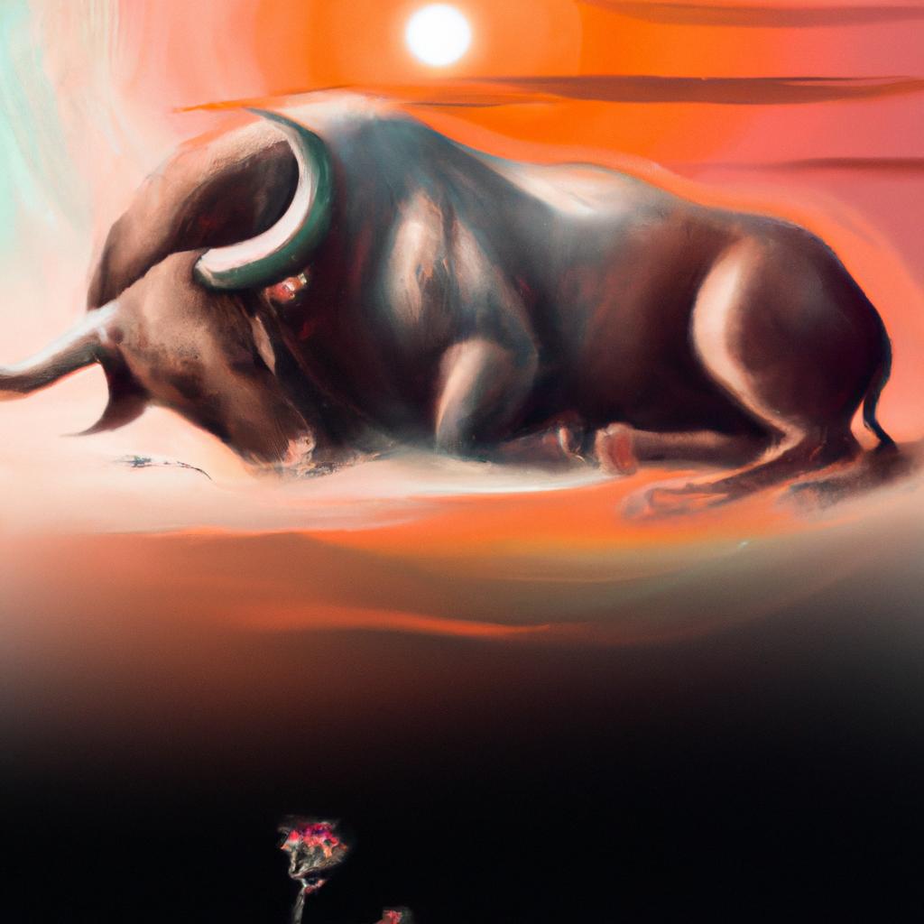 Imagem de capa do post "Descubra o Significado de Sonhar com Touro: Revelações!" com um desenho digital