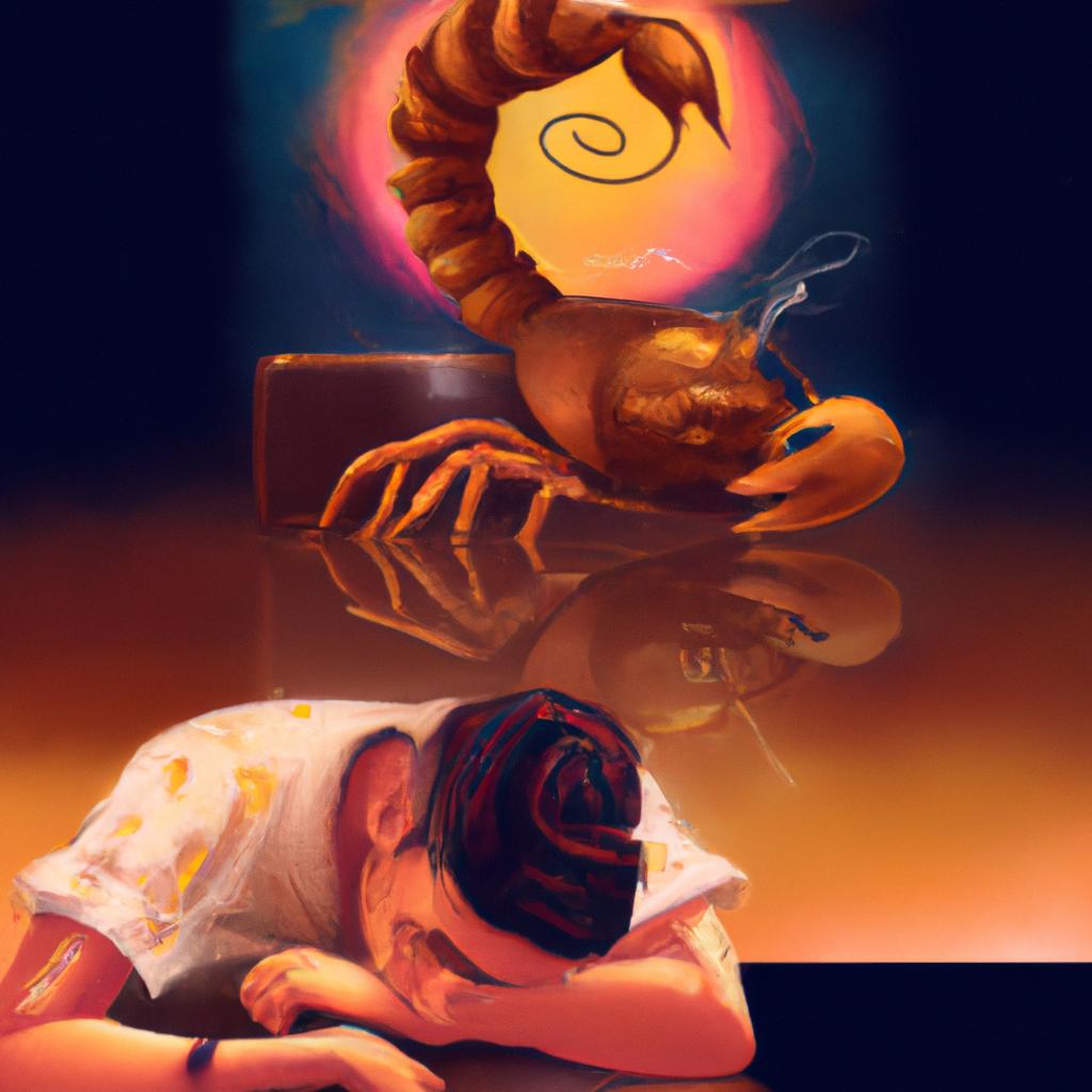 Imagem de capa do post Descubra o Significado de Sonhar com Escorpião! com um desenho digital