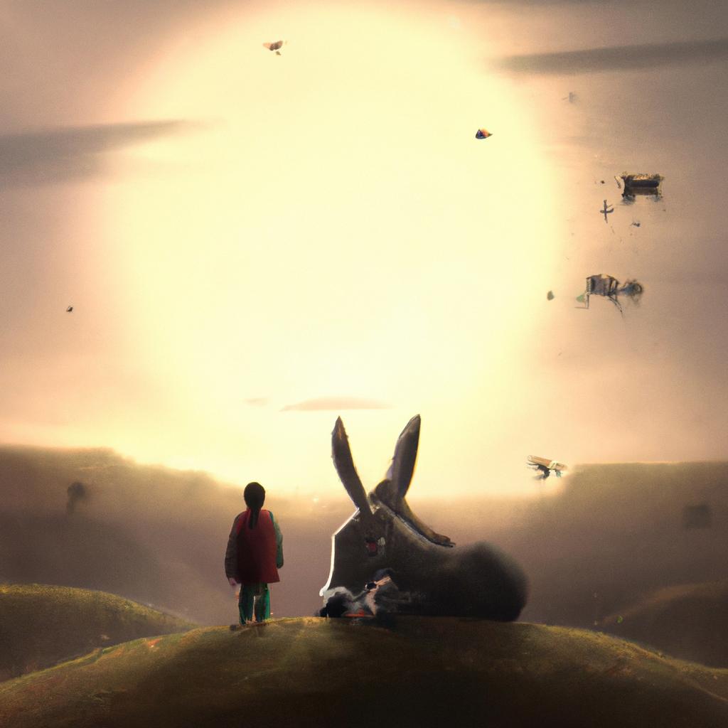 Imagem de capa do post "Descubra o Significado Quando Sonha Com Burro!" com um desenho digital