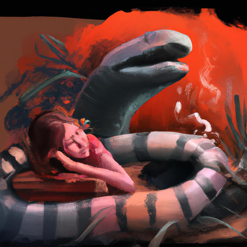 Imagem de capa do post "Descubra o Significado de Sonhar com Cobra Coral!" com um desenho digital