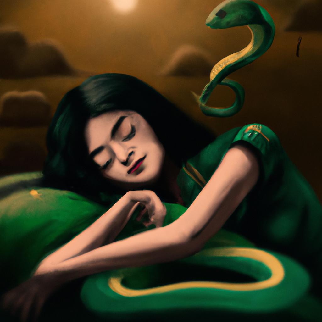 Imagem de capa do post "Significado de Sonho com Cobra Verde: Descubra o Que Ele Pode Dizer! com um desenho digital