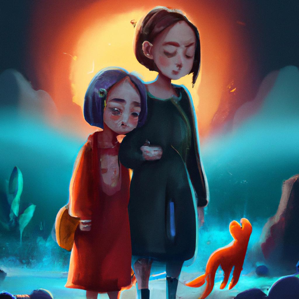 Imagem de capa do post "Descubra o Significado de Sonhar com Irmã: Revelações Surpreendentes!" com um desenho digital