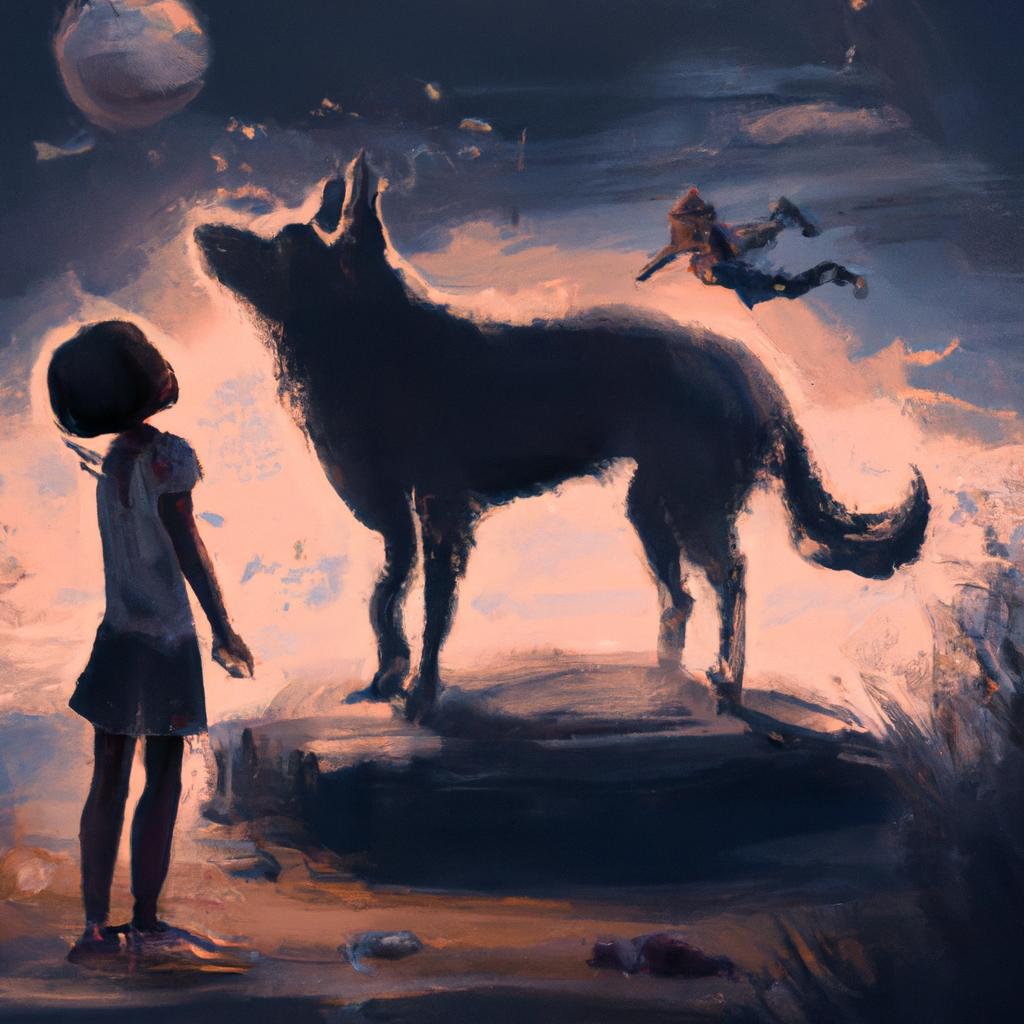 Imagem de capa do post "Sonhar Brincando com Cachorro: Descubra o Significado do Seu Sonho!" com um desenho digital