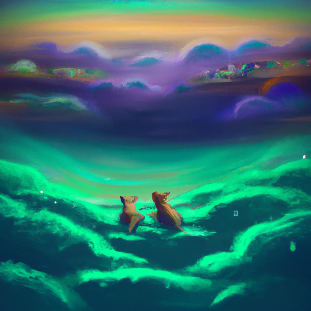 Imagem de capa do post "Sonhar com 2 Cachorros: Descubra o Significado!" com um desenho digital