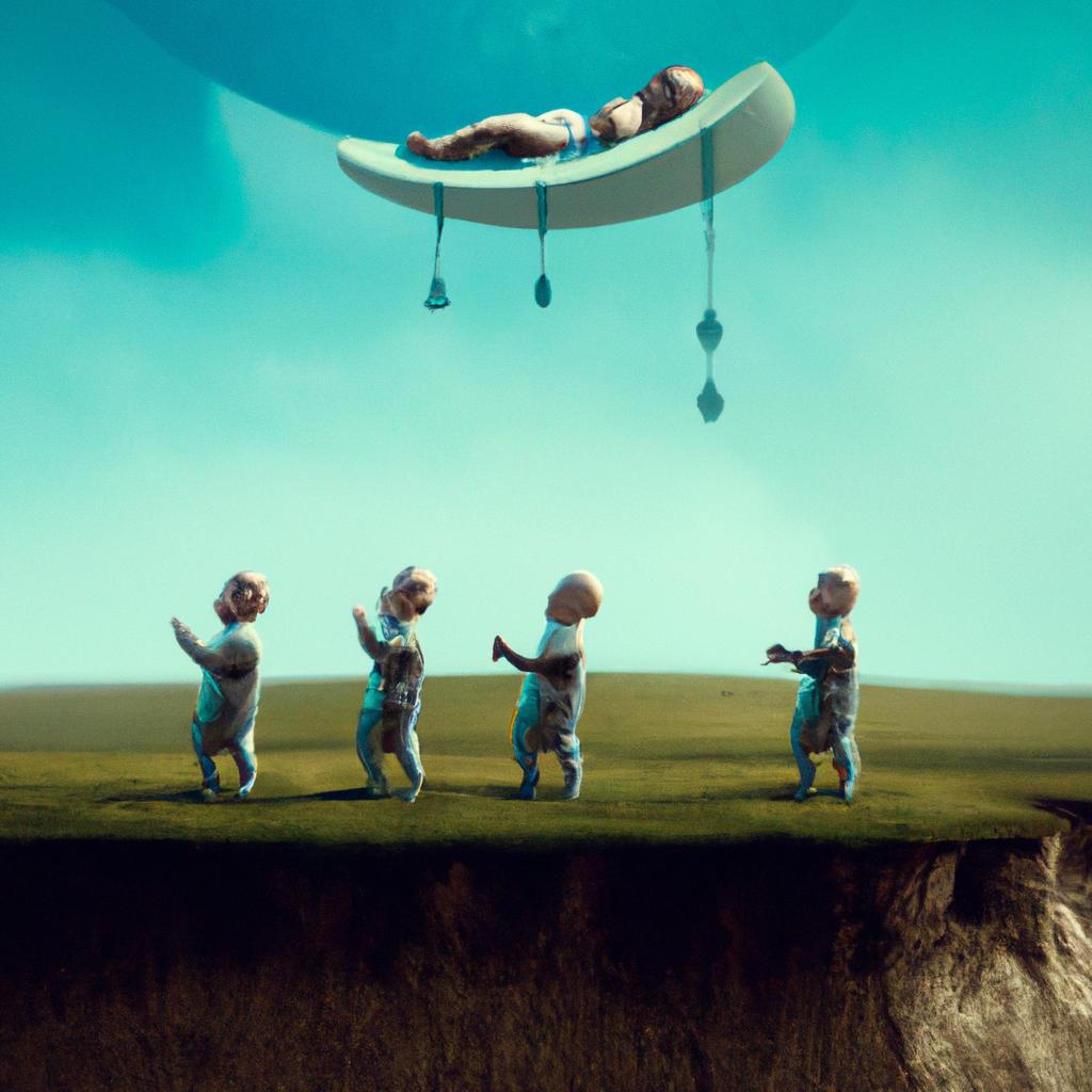 Imagem de capa do post "Sonhar com 4 Bebês: Descubra o Significado de Seu Sonho!" com um desenho digital