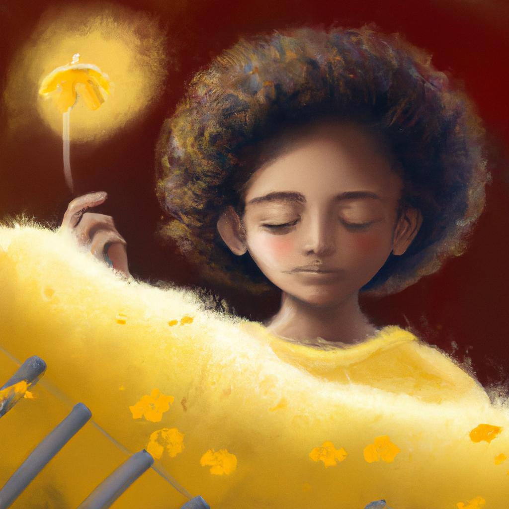 Imagem de capa do post "Sonhar com a Cor Amarela: Descubra o Significado!" com um desenho digital