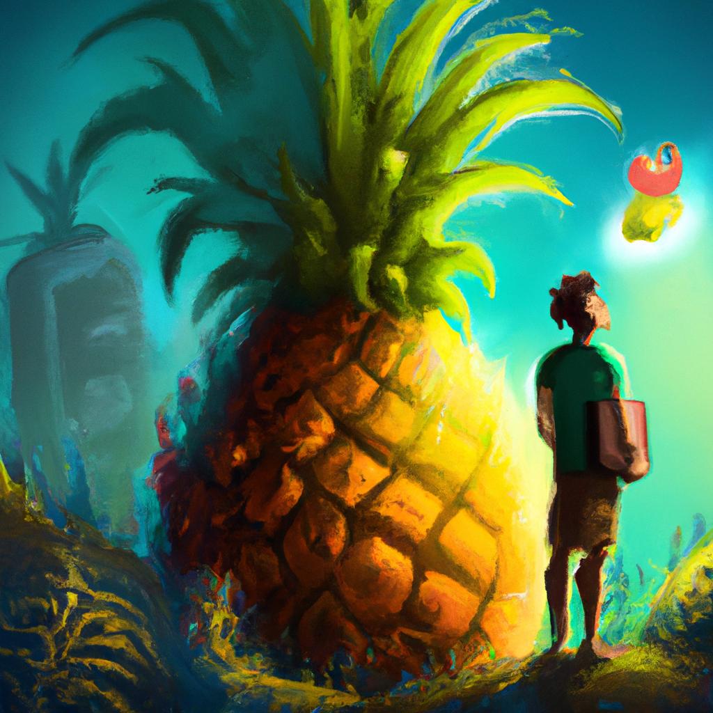 Imagem de capa do post "Descubra o Que Significa Sonhar com Abacaxi e o Jogo do Bicho!" com um desenho digital