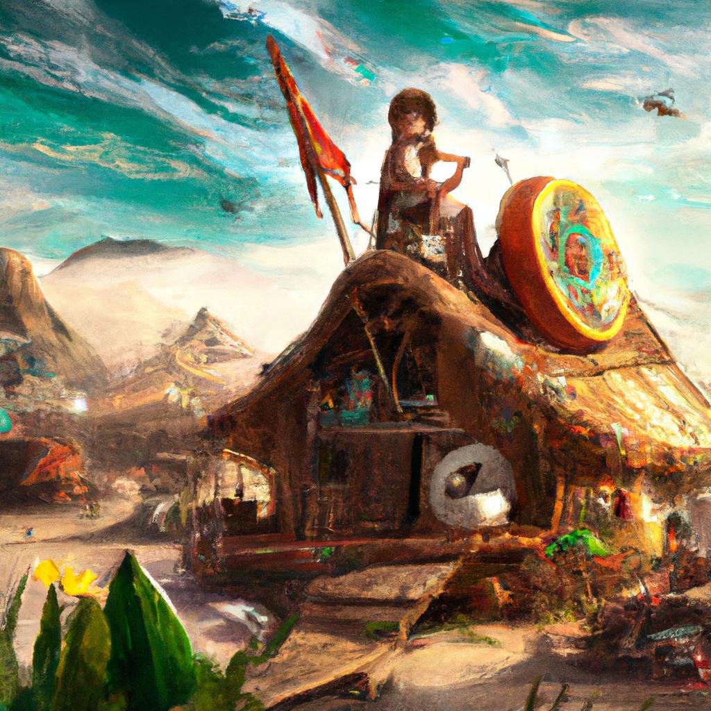 Imagem de capa do post "Descubra o Significado de Sonhar com Acampamento Cigano!" com um desenho digital