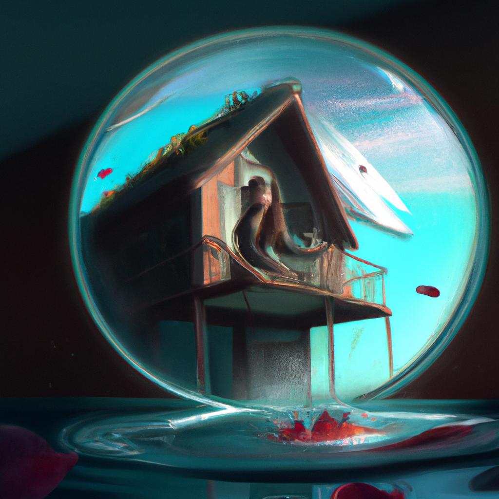 Imagem de capa do post "Sonhar com Água Dentro de Casa: O Significado Revelado!" com um desenho digital