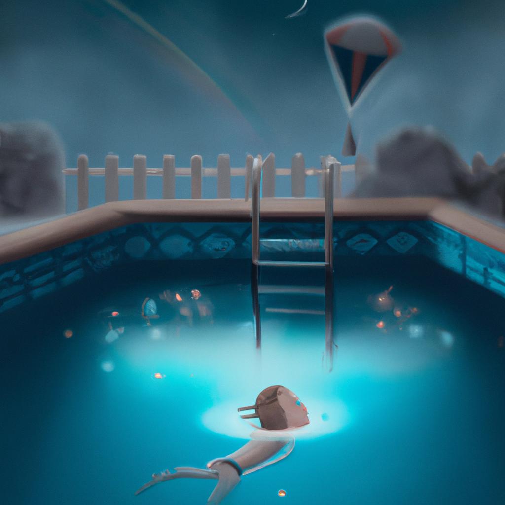 Imagem de capa do post "Sonhar com Água Limpa Piscina: Descubra o Seu Significado!" com um desenho digital